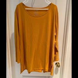 Terra & Sky Tunic-Length Long Sleeve Shirt